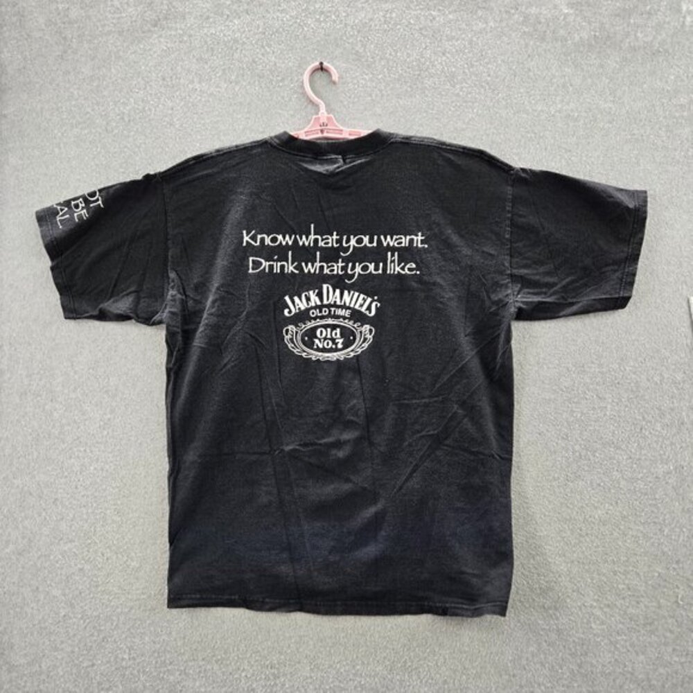 Jack Daniels Men Shirt XL Black Old No 7 Logo Short Sleeve